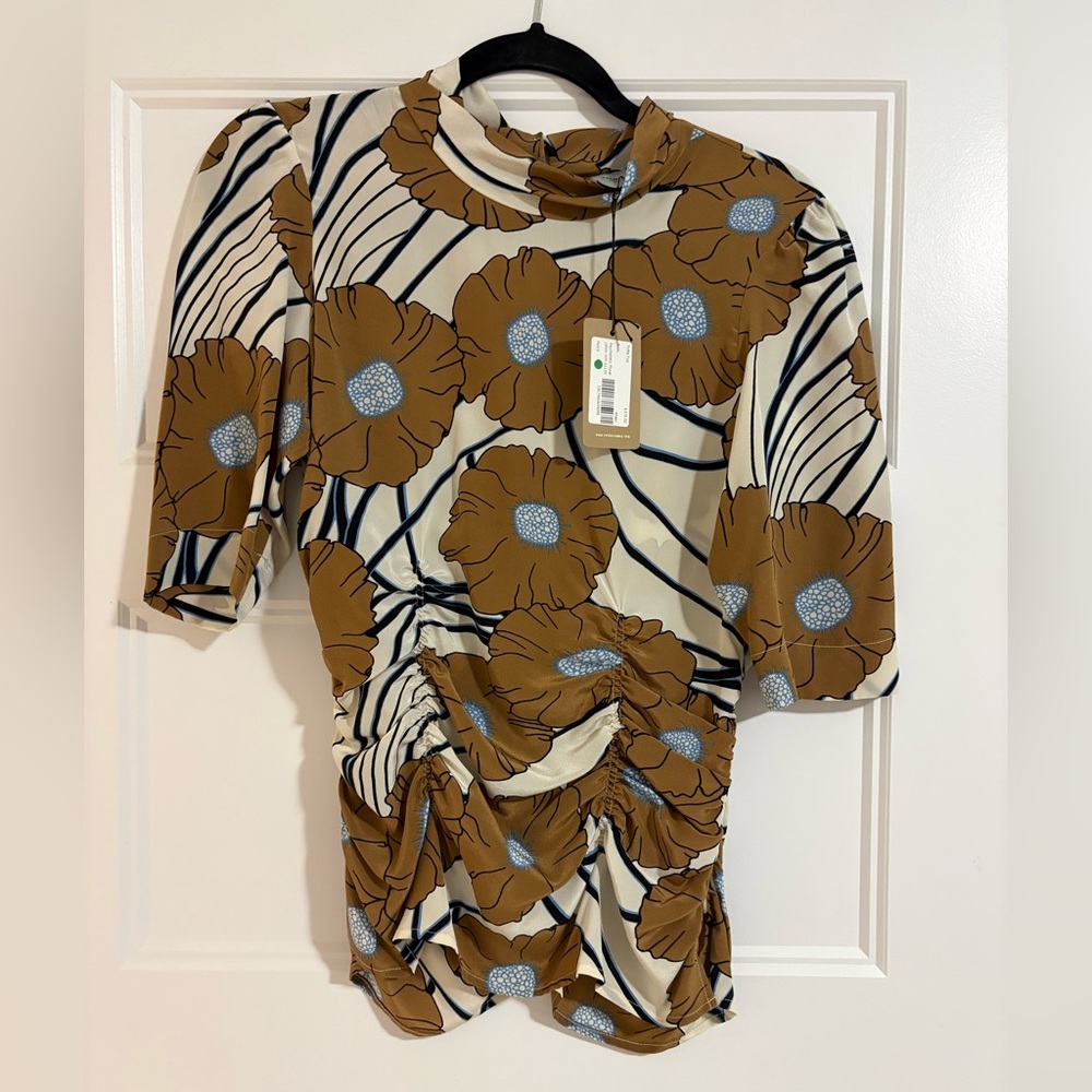 Rachel Comey Silk Psychedelic Floral Trifle Top | NWT | Small